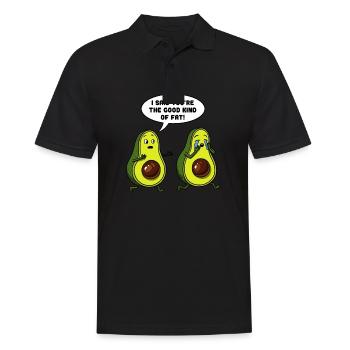 Avocat le bon genre de végétalien gras - Polo Homme - noir - Devant - Kai (181cm)