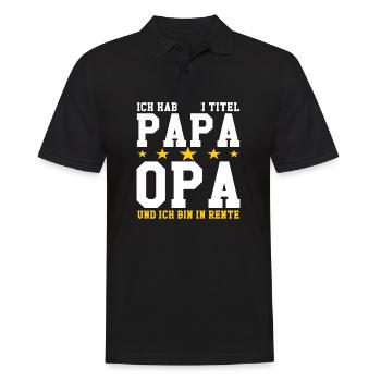 Papa retraite pensionné retraite pensionné retraite - Polo Homme - noir - Devant - Kai (181cm)