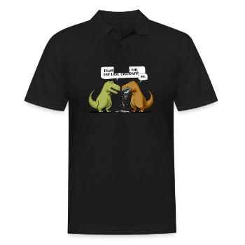 T-Rex Dinosaurier-Typ haben Sie das letzte Einhorn gegessen - Männer Poloshirt - Schwarz - Vorne - Kai (181cm)