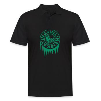 Inline Skating - Männer Poloshirt - Schwarz - Vorne - Kai (181cm)