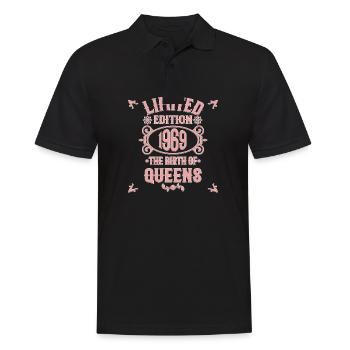 Born in 1969 - Gift for women 50th birthday - Men's Polo Shirt - black - Front - Kai (181cm)