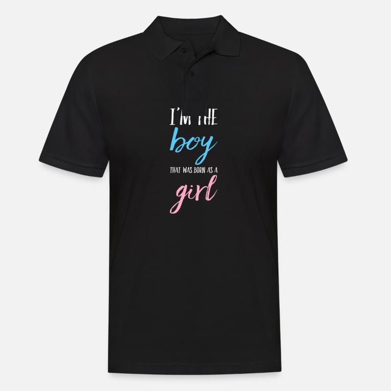 Transgender Transmädchen Trans Geschenk - Männer Poloshirt - Schwarz