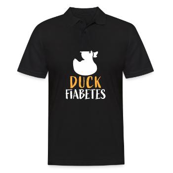 duck fiabetes 01 - Männer Poloshirt - Schwarz - Vorne - Kai (181cm)