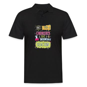 Chimie Réaction Laboratoire Science Drôle Cadeau - Polo Homme - noir - Devant - Kai (181cm)