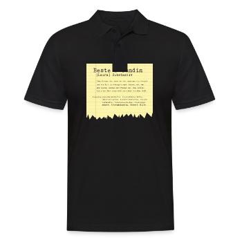 Beste Freundin Laura - Männer Poloshirt - Schwarz - Vorne - Kai (181cm)