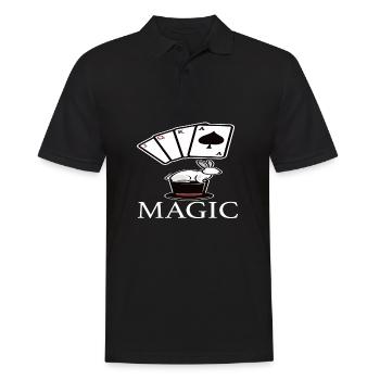 Magic - Männer Poloshirt - Schwarz - Vorne - Kai (181cm)