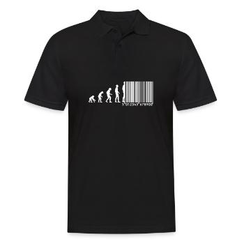 Evolution barcode - Men's Polo Shirt - black - Front - Kai (181cm)