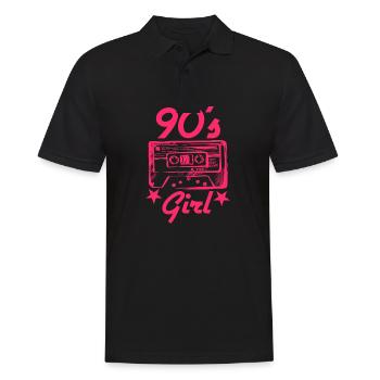 90s 90s Girl Retro 90s party - Polo Homme - noir - Devant - Kai (181cm)