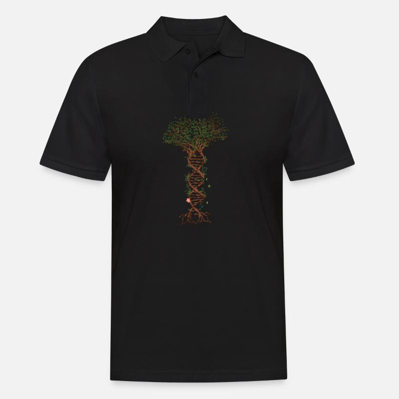 Arbre du monde - Mère Nature, ADN, Terre - Polo Homme - noir