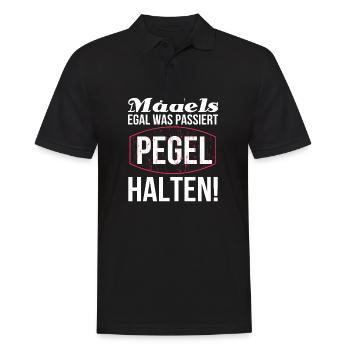 Trinksprüche - Männer Poloshirt - Schwarz - Vorne - Kai (181cm)