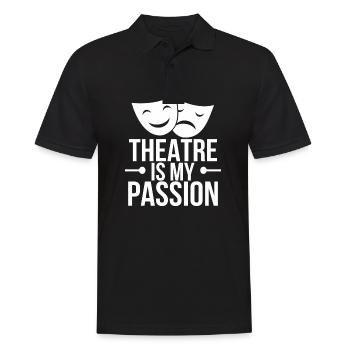 Theater Schauspiel Theaterspiel Schauspielerrin - Männer Poloshirt - Schwarz - Vorne - Kai (181cm)