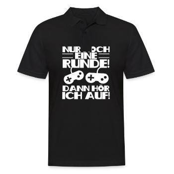 Gamer - Männer Poloshirt - Schwarz - Vorne - Kai (181cm)