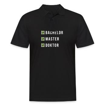 Diplôme de docteur Bachelor Masters cadeau de doctorat - Polo Homme - noir - Devant - Kai (181cm)