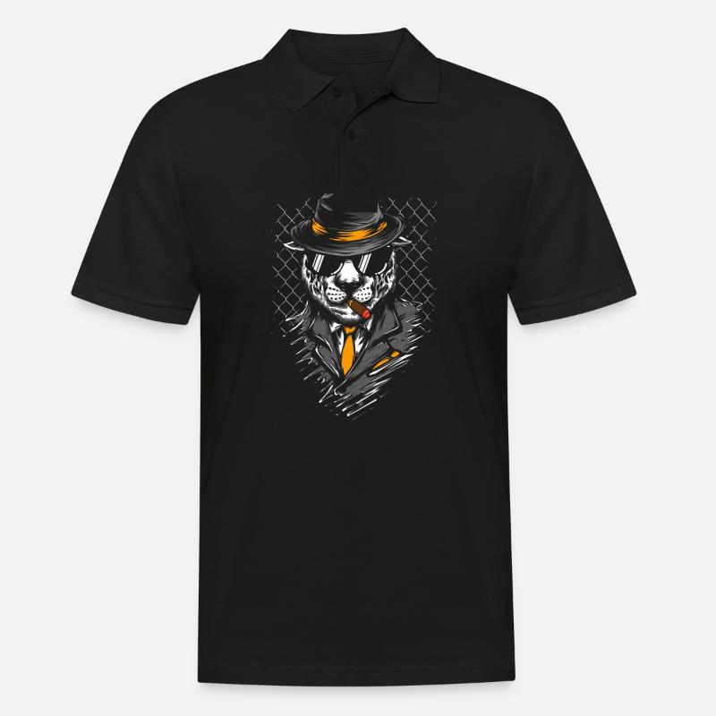 Boss Tiger - Männer Poloshirt - Schwarz