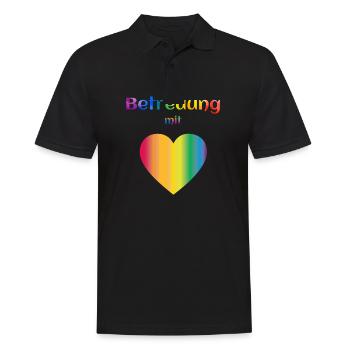 Caregiver, Gift, Empathy, Care, Heart - Men's Polo Shirt - black - Front - Kai (181cm)