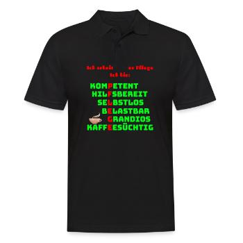 Gesundheitswesen - Pflege - Krankenhaus - Geschenk - Männer Poloshirt - Schwarz - Vorne - Kai (181cm)