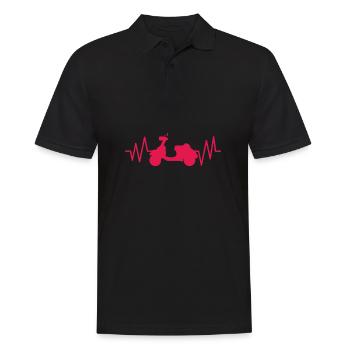 ROLLER HEARTSCHLAG Moped Gift For scooter driver - Men's Polo Shirt - black - Front - Kai (181cm)