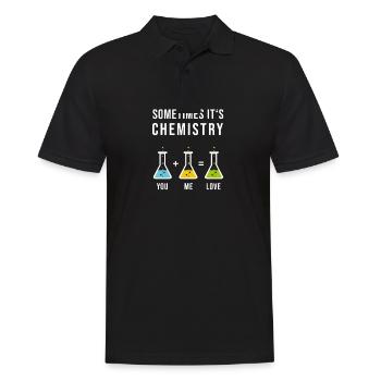 Cadeau d'amour organique réaction de laboratoire de chimie - Polo Homme - noir - Devant - Kai (181cm)