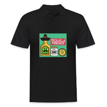 Tequila's friends amis de la tequila - Polo Homme - noir - Devant - Kai (181cm)