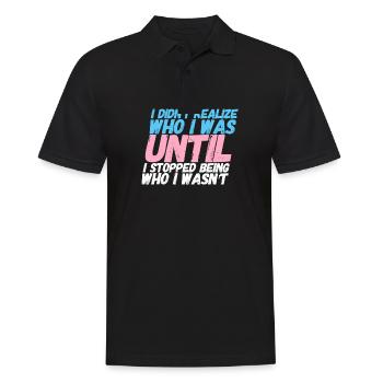 Transgender Transmädchen Transmann Gender Geschenk - Männer Poloshirt - Schwarz - Vorne - Kai (181cm)