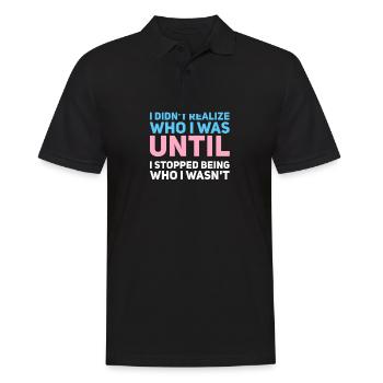 Transgender Transmann Transsexuell Gender Geschenk - Männer Poloshirt - Schwarz - Vorne - Kai (181cm)