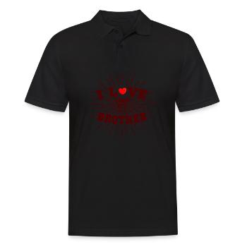 I love my brother I love my Brother - Men's Polo Shirt - black - Front - Kai (181cm)