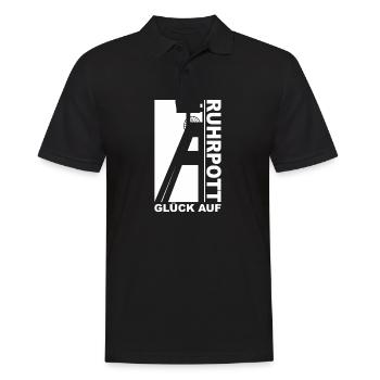 Ruhrpott Ruhrgebiet - Männer Poloshirt - Schwarz - Vorne - Kai (181cm)
