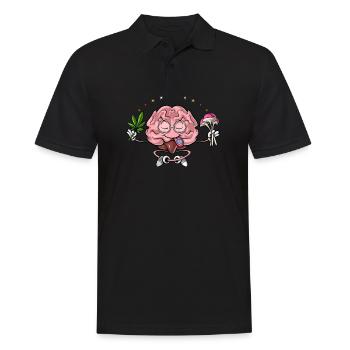 Gehirn Psychedelic Trip - Männer Poloshirt - Schwarz - Vorne - Kai (181cm)
