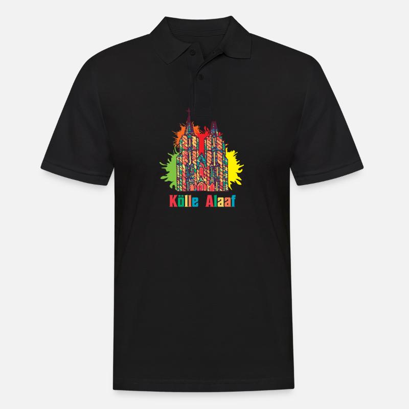 Kölner Karneval Kölle Alaaf - Männer Poloshirt - Schwarz
