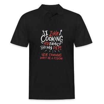 Grammatik Lehrer Englisch Sprache Humor Geschenk - Männer Poloshirt - Schwarz - Vorne - Kai (181cm)