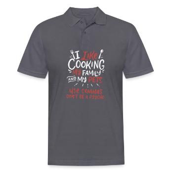 Grammatik Lehrer Englisch Sprache Humor Geschenk - Männer Poloshirt - Anthrazit - Vorne - Nico (186cm)