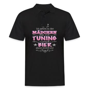 Mädchen Tuning Autotuning Motorsport Tuning Spruch - Männer Poloshirt - Schwarz - Vorne - Kai (181cm)
