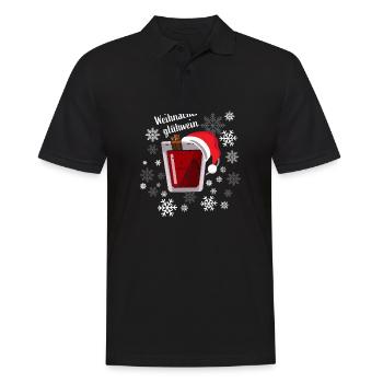 Weihnachtsgluehwein Glühwein Weihnachten - Männer Poloshirt - Schwarz - Vorne - Kai (181cm)