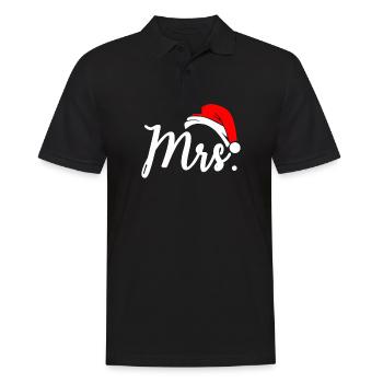 Mrs Partnerlook Couples Couples Married couple Gift - Men's Polo Shirt - black - Front - Kai (181cm)