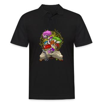 Magic Mushrooms Fungus - Men's Polo Shirt - black - Front - Kai (181cm)