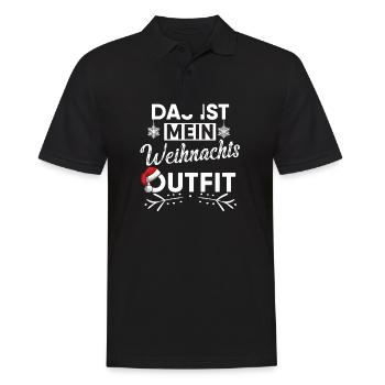 Das ist mein Weihnachtsoutfit Weihnachten - Männer Poloshirt - Schwarz - Vorne - Kai (181cm)