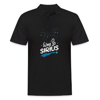 SPACE / CONSTELLATION: Why So Sirius Gift - Männer Poloshirt - Schwarz - Vorne - Kai (181cm)
