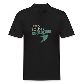 Bold Bolder Boulderer sport d'escalade et de bloc - Polo Homme - noir - Devant - Kai (181cm)
