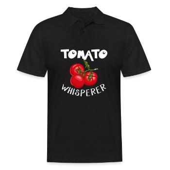 chuchoteur de tomates; tomate; jardin; Baume de tomate - Polo Homme - noir - Devant - Kai (181cm)