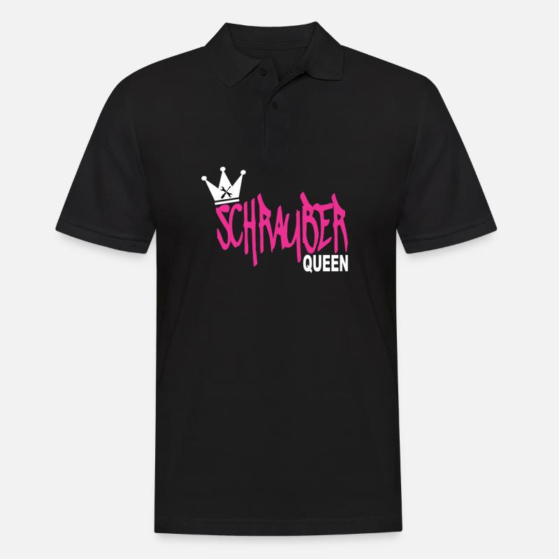 Schrauber Queen - Männer Poloshirt - Schwarz