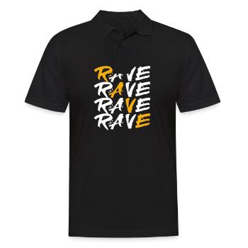 Rave House Dubstep Techno Hardstyle Raver - Polo Homme - noir - Devant - Kai (181cm)