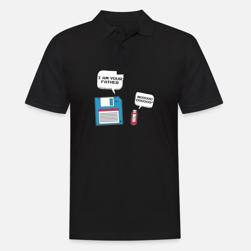 I Am Your Father Drôle USB Floppy Disk - Polo Homme - noir