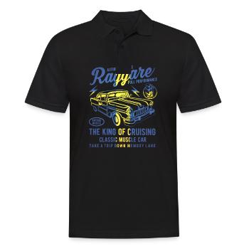 Raggare Sweden Cruising King T Shirt Design - Men's Polo Shirt - black - Front - Kai (181cm)