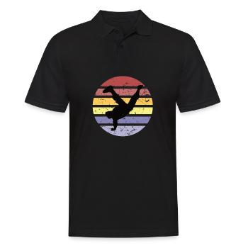 Breakdancer - Men's Polo Shirt - black - Front - Kai (181cm)