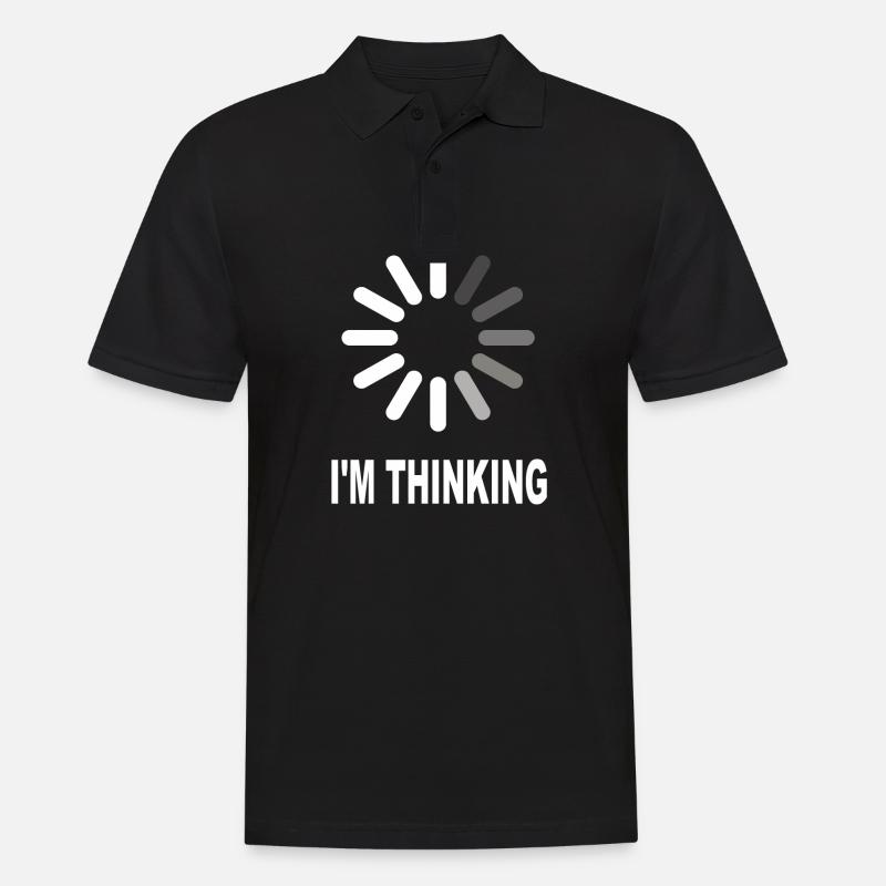 I'm Thinking - Männer Poloshirt - Schwarz