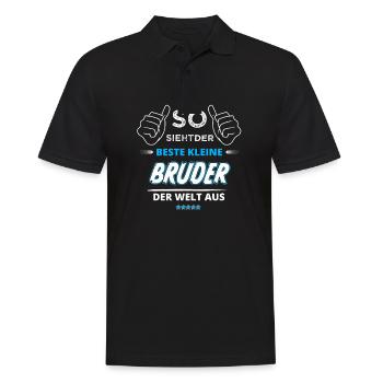 Beste kleine Bruder der Welt Geschenk Sohn - Männer Poloshirt - Schwarz - Vorne - Kai (181cm)