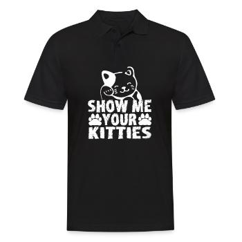 Cat cat lover cat cat lover kitty - Men's Polo Shirt - black - Front - Kai (181cm)