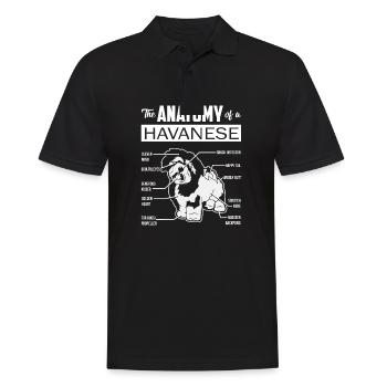 Anatomy of Havanese - Männer Poloshirt - Schwarz - Vorne - Kai (181cm)