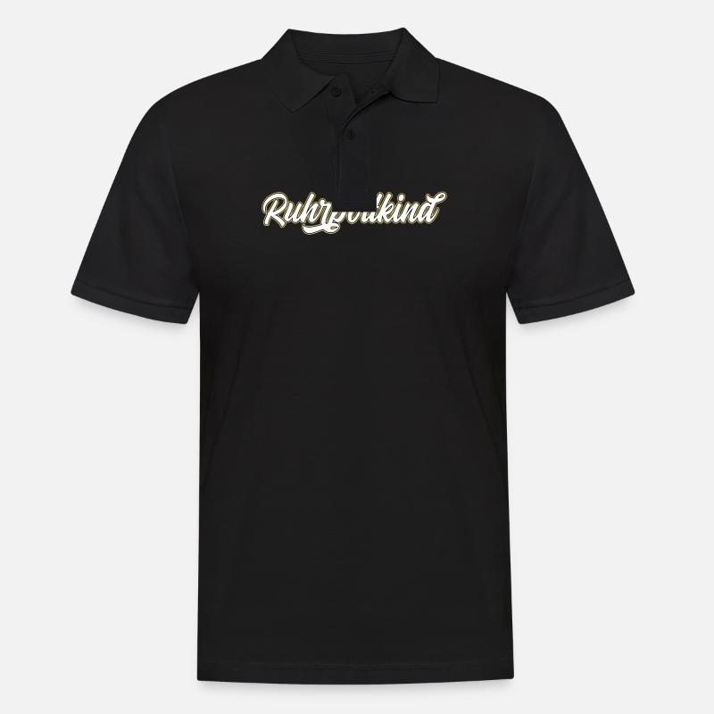 Ruhpottkind - Männer Poloshirt - Schwarz