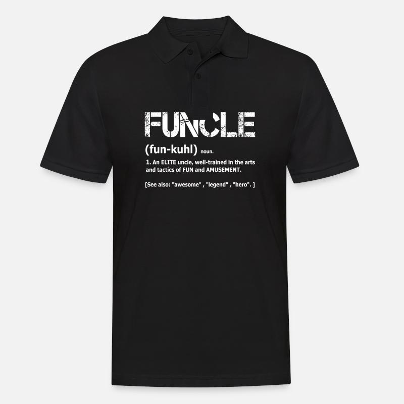 Funcle Definition - Männer Poloshirt - Schwarz